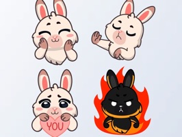 FluffyMoji - Bunny Stickers
