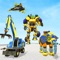 Robot Car Transforming Game is a robot transformation games in grand excavator and elephant