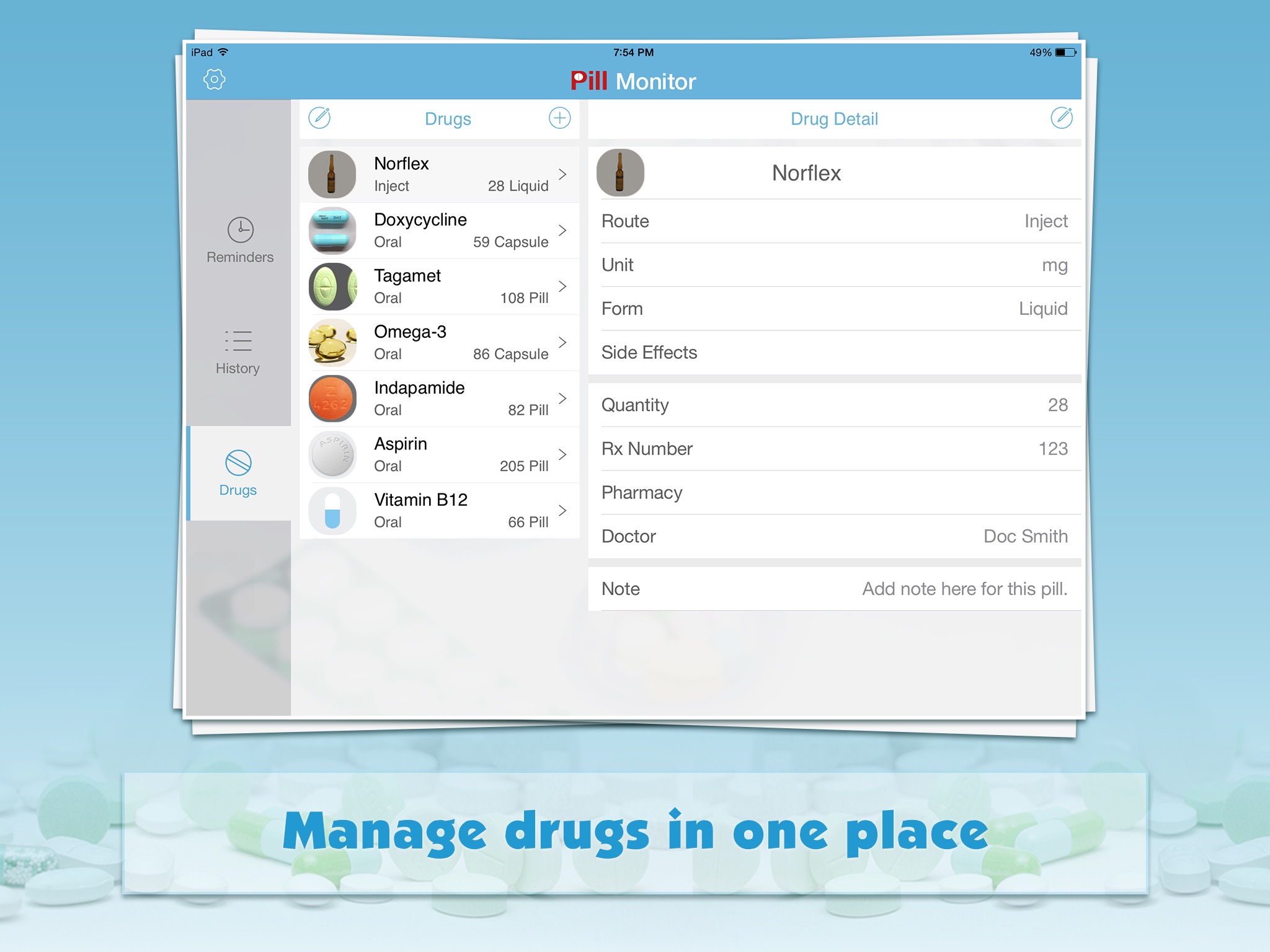 Pill Monitor Pro for iPad screenshot 4