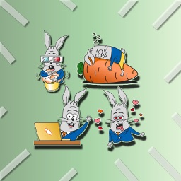 Rabbit Stickers - Bunny Emojis