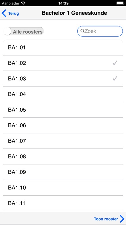 ErasmusMC Onderwijsrooster