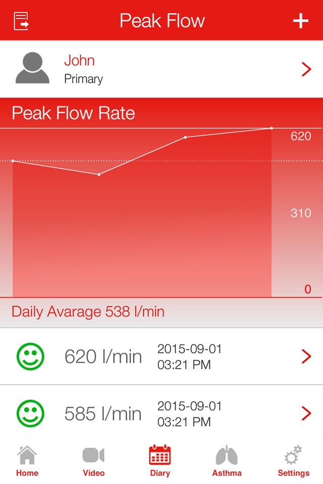 AZ Respiratory Peak Flow Diary screenshot 3