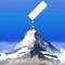 When you point your iOS device at the mountain, the name, elevation and distance of the peak will be displayed