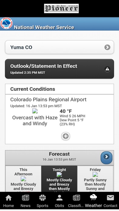 Yuma Pioneer Mobile App screenshot 2