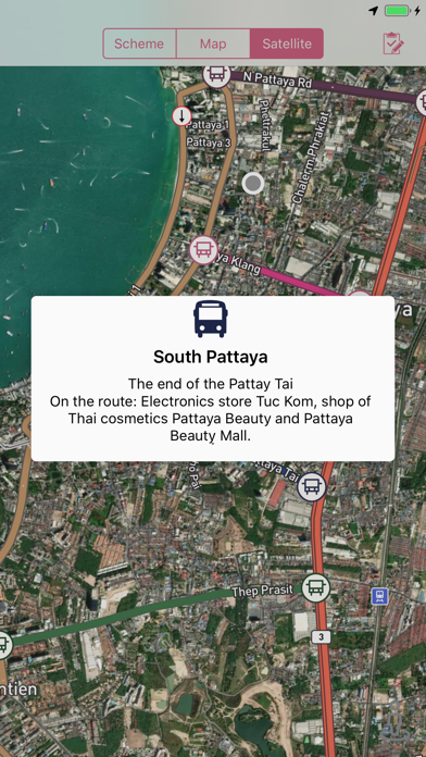 Pattaya -  Songthaew routes screenshot 2