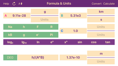 How to cancel & delete Formula & Units from iphone & ipad 1