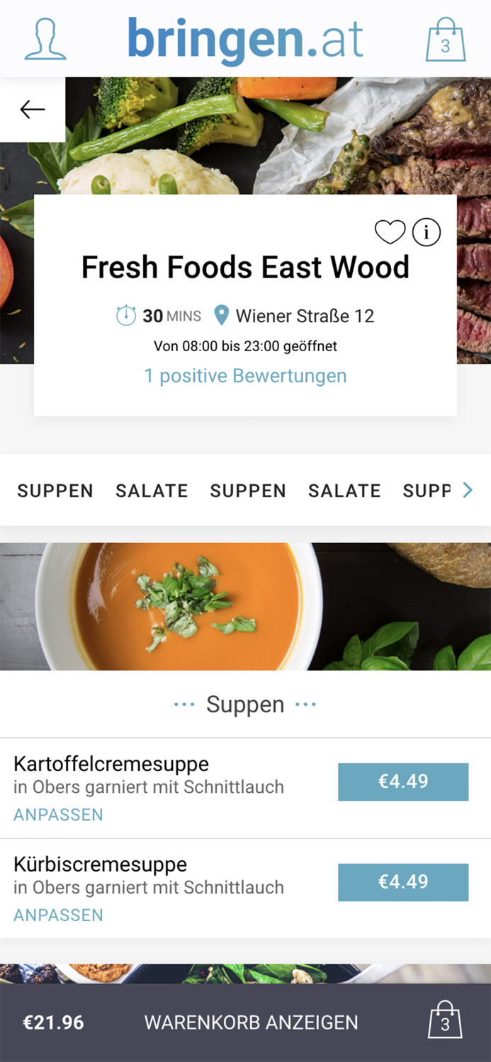 Bringen.at - Essen bestellen