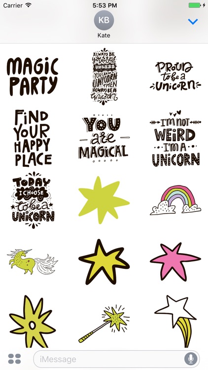 Believe in Unicorn Sticker Set