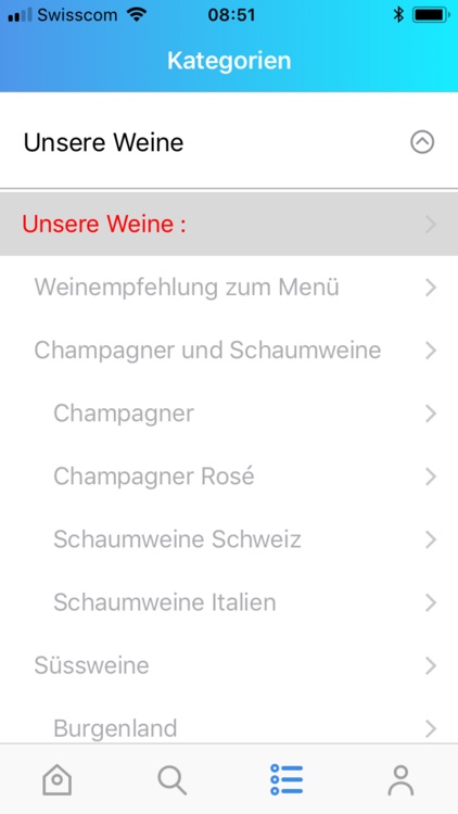 Thorenberg Weinkarte