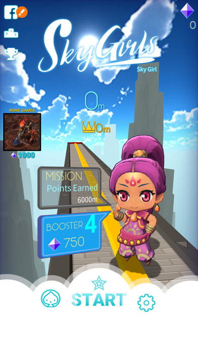 Sky Girls: Flying Runner Game screenshot 1