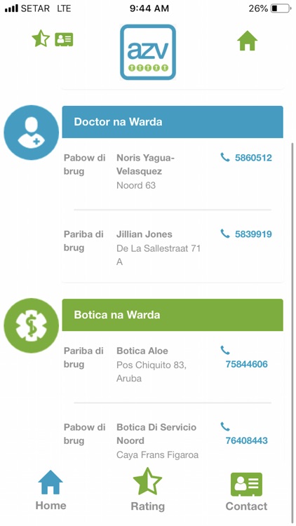 AZV Healthcare Provider Rating