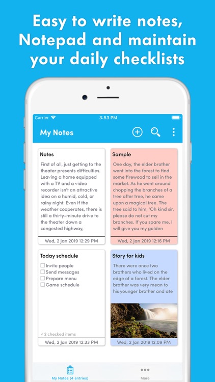 My Notes - Notepad, Checklists