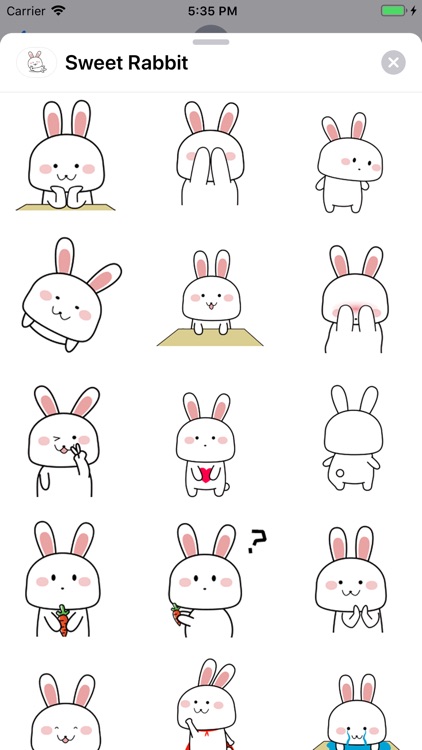 Sweet Rabbit Animated Stickers