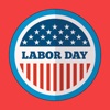 Labor Day - USA text stickers