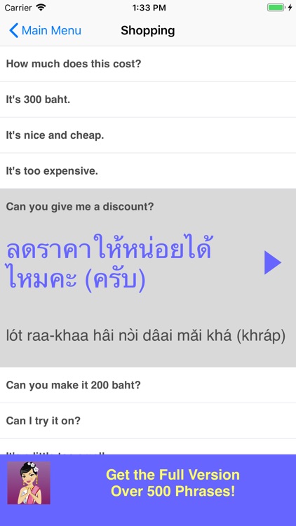 Speak Thai Phrasebook Lite