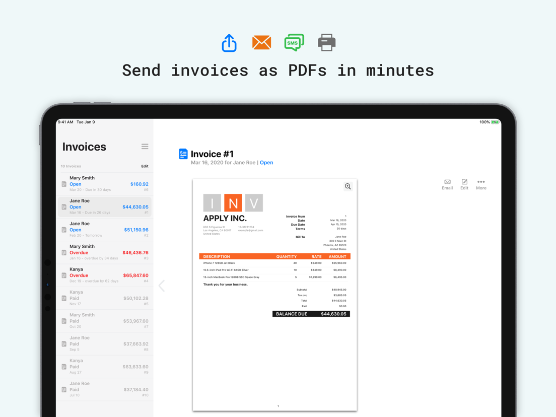 Tiny Invoice: An Invoice Maker - App voor iPhone, iPad en iPod touch ...