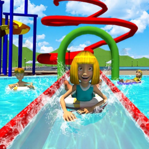 夏季运动水上乐园滑梯logo