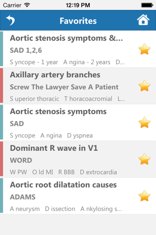 Cardiology Mnemonics screenshot 4