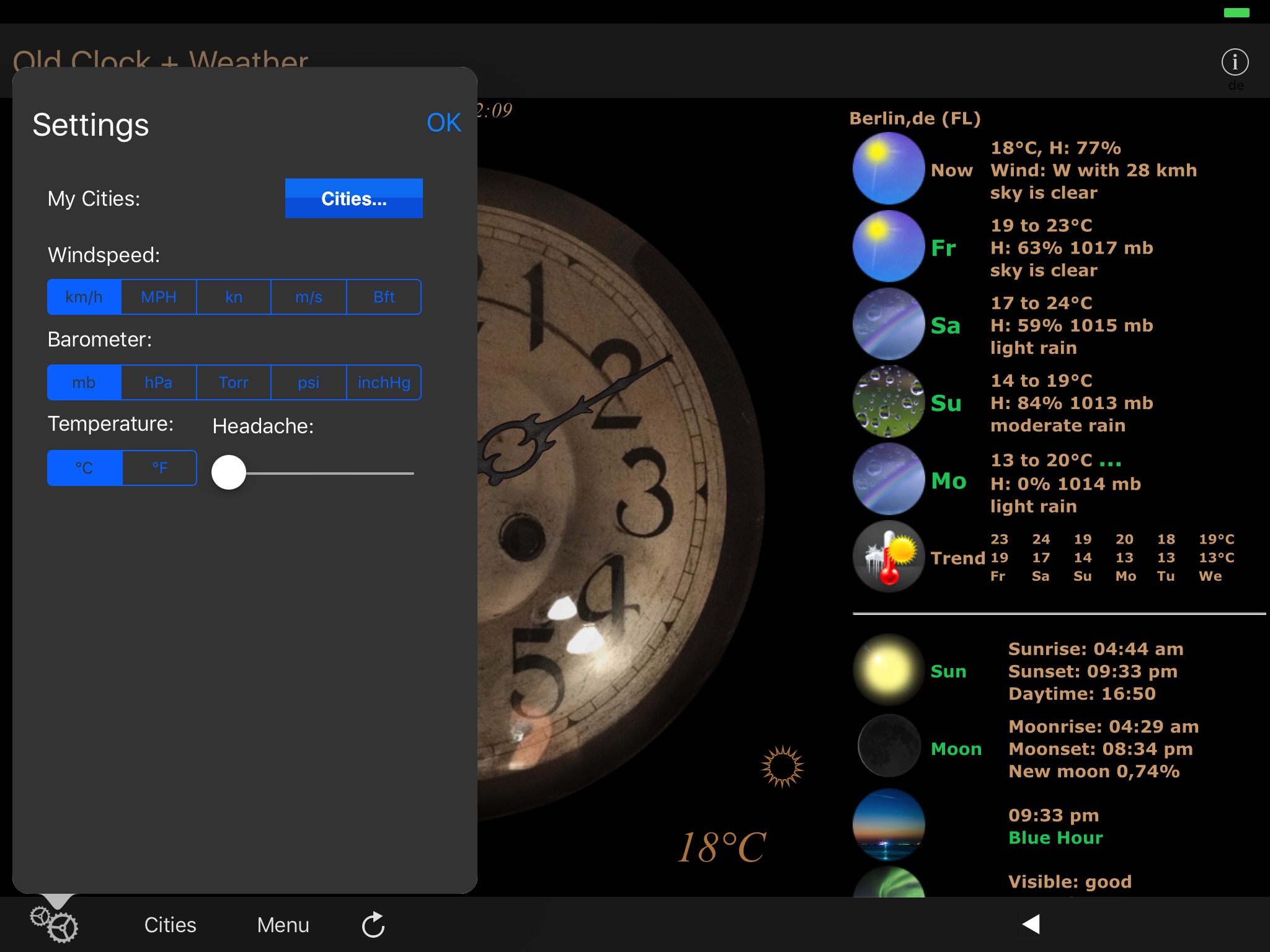 Old Clock+Weather screenshot 3