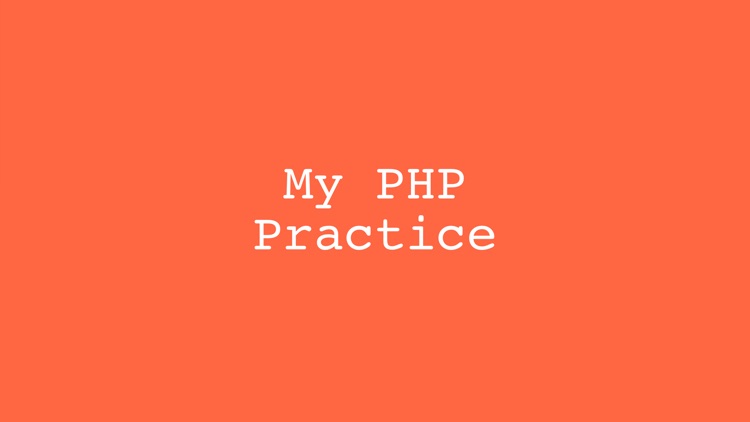 My PHP Practice