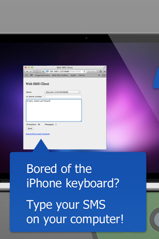Web Browser SMS - náhled