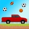 Toss all sorts of different balls into the back of trucks to score points