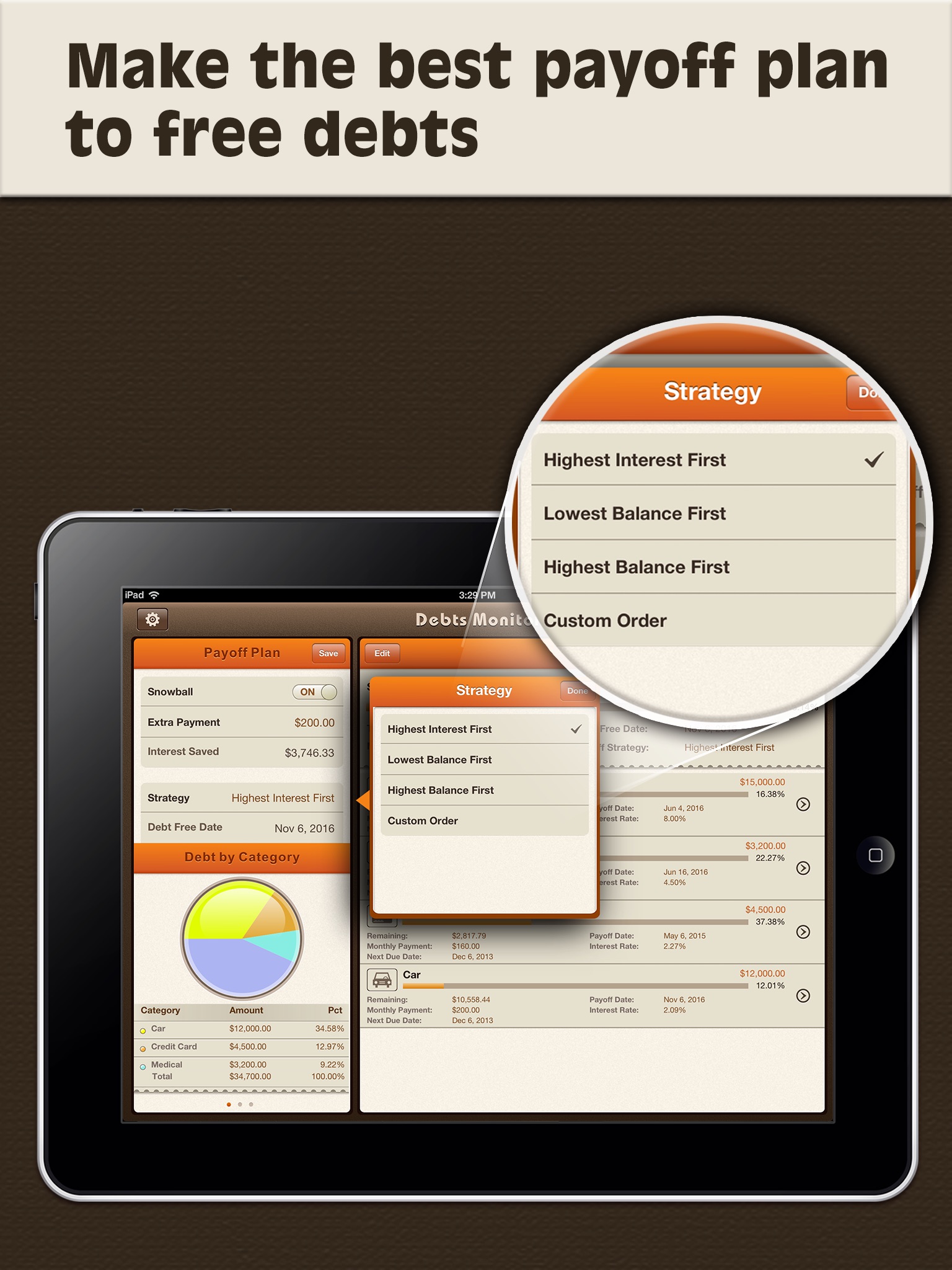 Debts Monitor Pro for iPad screenshot 3