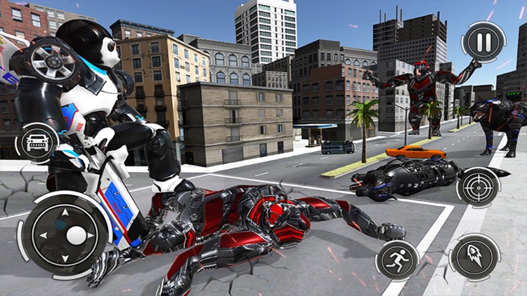 Panda Robot Car Battle 3D screenshot-3