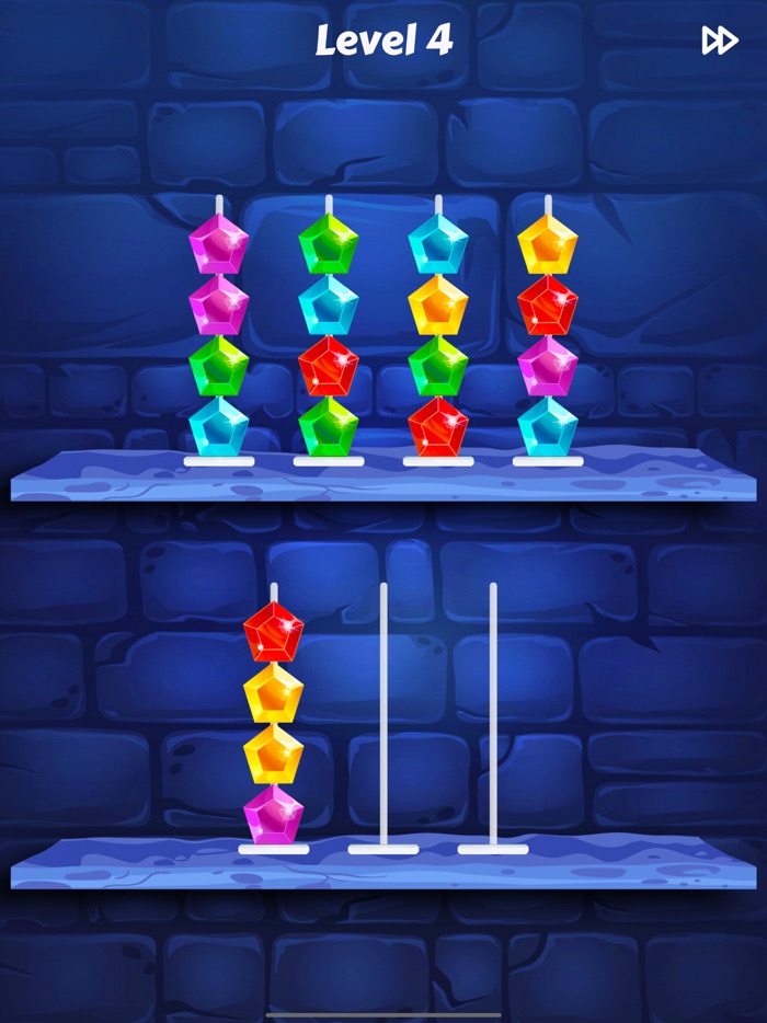 色で並べ替え新しいパズルゲーム