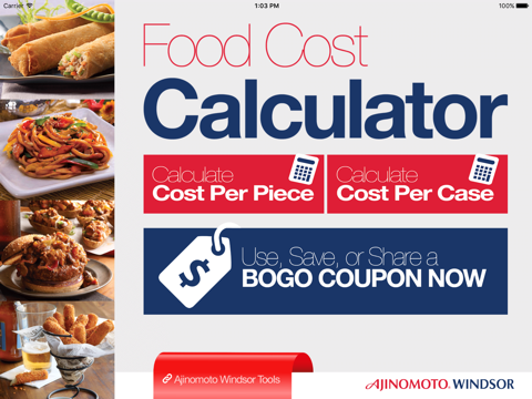 Ajinomoto Food Cost Calculator - náhled