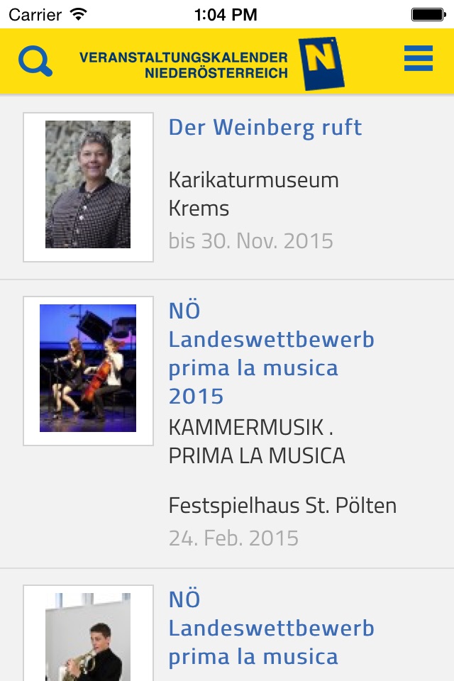 Events Niederösterreich screenshot 2