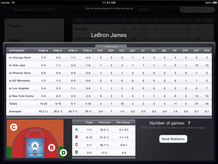 Basketball Stats PRO screenshot-2