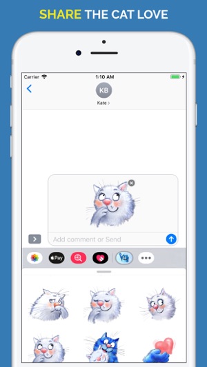 Blue Cat Emojis(圖8)-速報App
