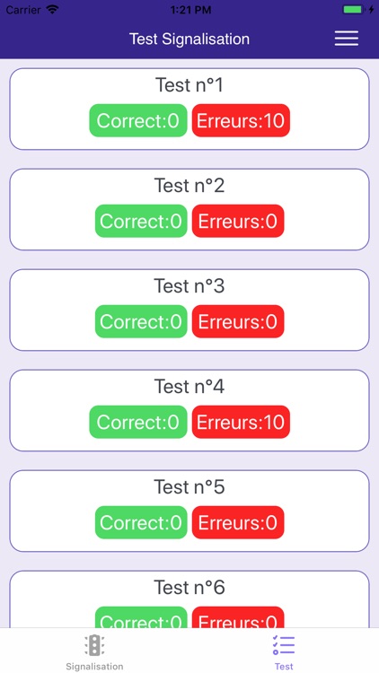 Test de Signalisation