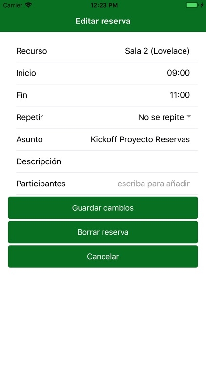 Reserva de Recursos screenshot-3