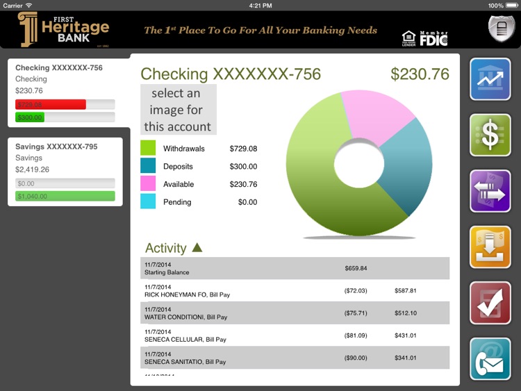 First Heritage Bank for iPad