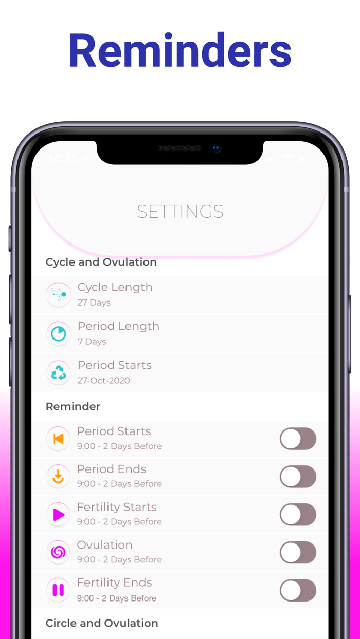 PC Period Tracker Widget