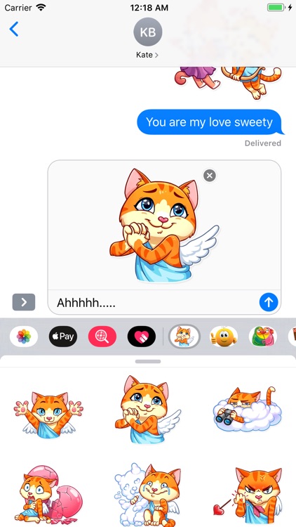 Cupid Cat Love Stickers screenshot-4