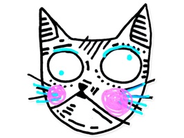 Drawn Cat - Emoji and Stickers