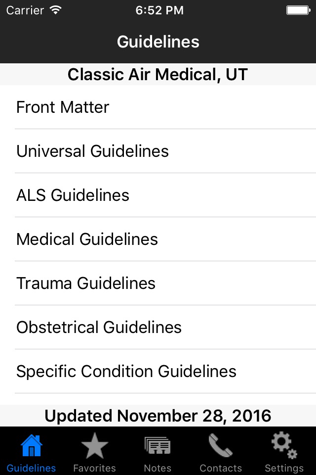 Classic Air Medical Guidelines screenshot 2