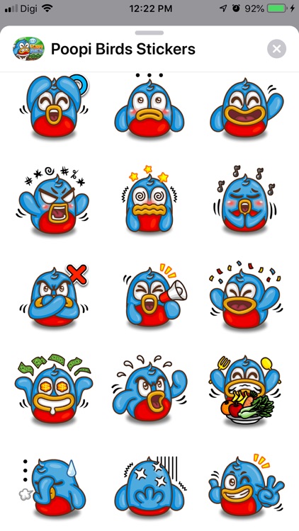 Poopi Birds Stickers