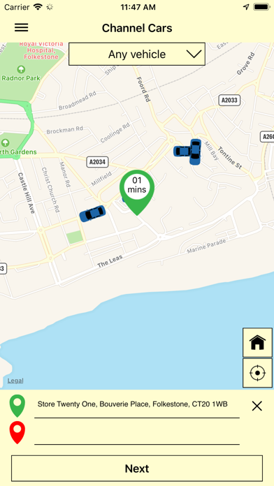 Channel Cars Taxis Folkstone screenshot 2