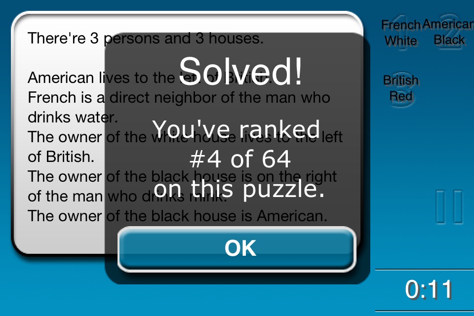 Zebra Logic Puzzle screenshot 4