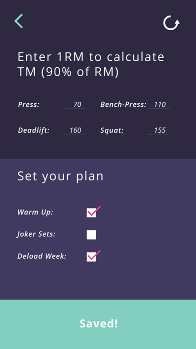 5-3-1 workout calculator screenshot 4