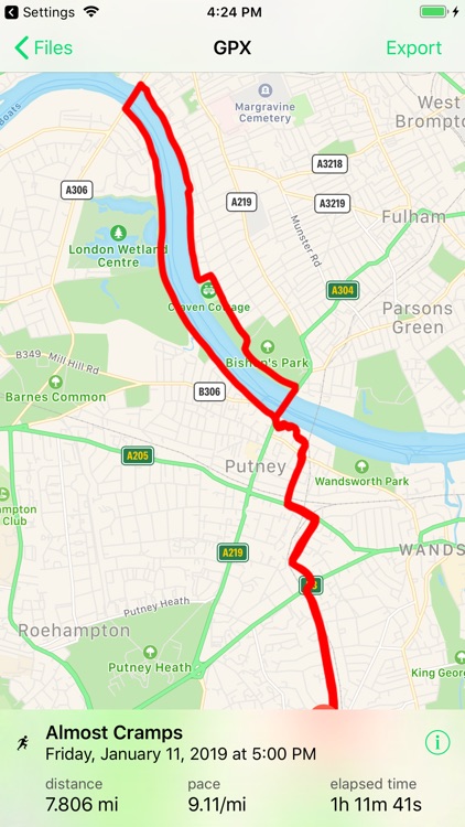 apple watch export gpx