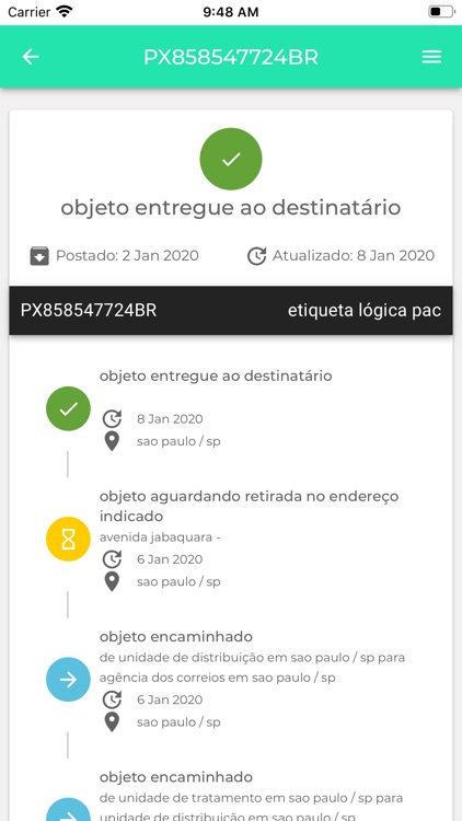 Rastreamento Frete Correios