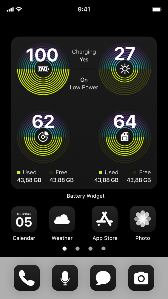 Battery Widget & Color Widgets App for iPhone - Free Download Battery
