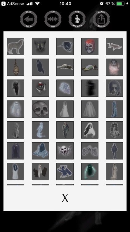 Ghosts stickers maker editor