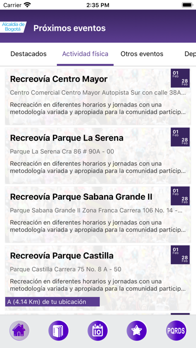 Eventos IDRD screenshot 3