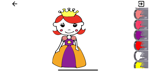 Princess Coloring Book of Kids(圖2)-速報App